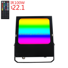 ETL CE IR Remote Control RGBW RGBCW Color Changing 100W RGB 44 key controller LED Flood Light IP65 66 Waterproof 100-240 volt